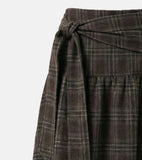 Glen check midi skirt