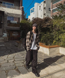 Royke Damage Hooded Check Shirt