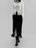 Fluon fringe cardigan