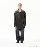 FAUX LEATHER CARCOAT