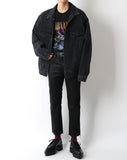 Oversize denim jacket Black