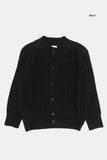 Maya round-neck wool brush cardigan