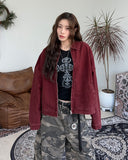 Off Dyeing Crop Work Jacket