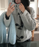 [wool 20%] Dawson Hairy Hooded Duffle Coat