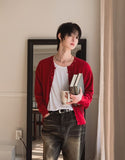 Flat Damage Knit Cardigan