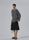 Shallow Stripe Over Long Sleeve Tee