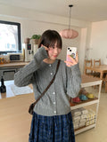 Recomi Cable Round Wool Knit Cardigan