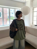 [BAONHAUS] Kill Motor Color Matching Lettering Over Sweatshirt
