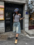 Tio Stripe Strap Overshoulder Tee