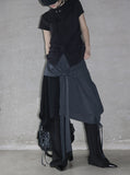 Ruffle Lnot Unbalanced Check Skirt