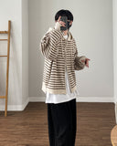 Tibber Stripe Knit Hood Zip-up