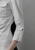 [mnem] Muted Roll-Up Shirt