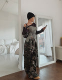 Teed Color Matching Military Cargo Training Pants