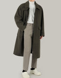 maxi Balmacaan coat