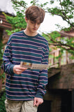 Striped Waffen Logo Long Sleeve