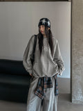 Knits Lettering Overfit Hoodie
