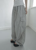Utility Check Cargo Balloon Pants