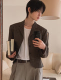Lens Button Crop Blazer