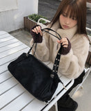 Sea Eyelet Leather Shoulder Bag