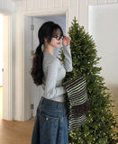 Choky Stripe Wool Muffler