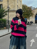 Font Stripe Cable Knit
