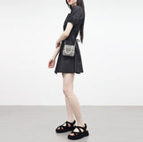 Clony Puff Raw Denim One Piece