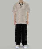Banded Linen Wide Pants