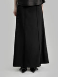 Belted cut long skirt