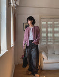Cinder Pigment Waffle Warmer Cardigan