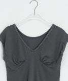 Leuni Lace Cap Sleeve Layered Short Sleeve T-shirt