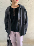 Silka Cotton Rivet Over Hood Zip-Up