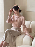 Shyro Satin Mermaid Banding Long Skirt