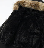 [ EEUN MADE ] Tree Hotfix Double Fur Hood Zip-Up