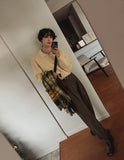Story peach cotton two tuck pants