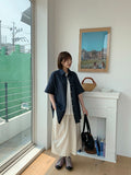 [unisex] Hussy Linen Banding Bermuda Pants