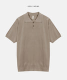 Ned linen collar short sleeve knit