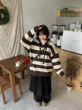 Chocoi banding wool pleated midi skirt