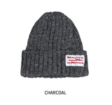 Annyu patch ribbed wool beanie
