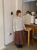 Bodel Frill Lace Banding Long Skirt
