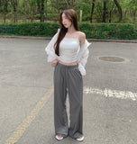 Cooling Banding Span Straight Pants