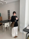Daiki Banding String Color Matching Fleece Pants