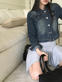 [MADE] Norber Vintage Washing Pocket Cropped Denim Jacket