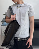 Cor zipper slim short-sleeve tee