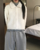 Bnet round button fur short jacket coat