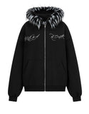 [mnem] Skunk Fleece Hoodie Zip-Up