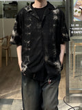 Tie-Dye Linen Half Shirt