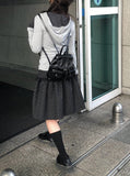 [MADE] Amon Stripe Color Matching Shirring Hood T-shirt