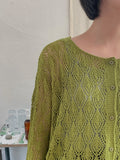Moline Punching Crop Knit Cardigan