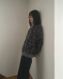 Dotty Leopard Knit Zip-Up