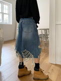 Chif Vintage Damage Bermuda Denim Pants